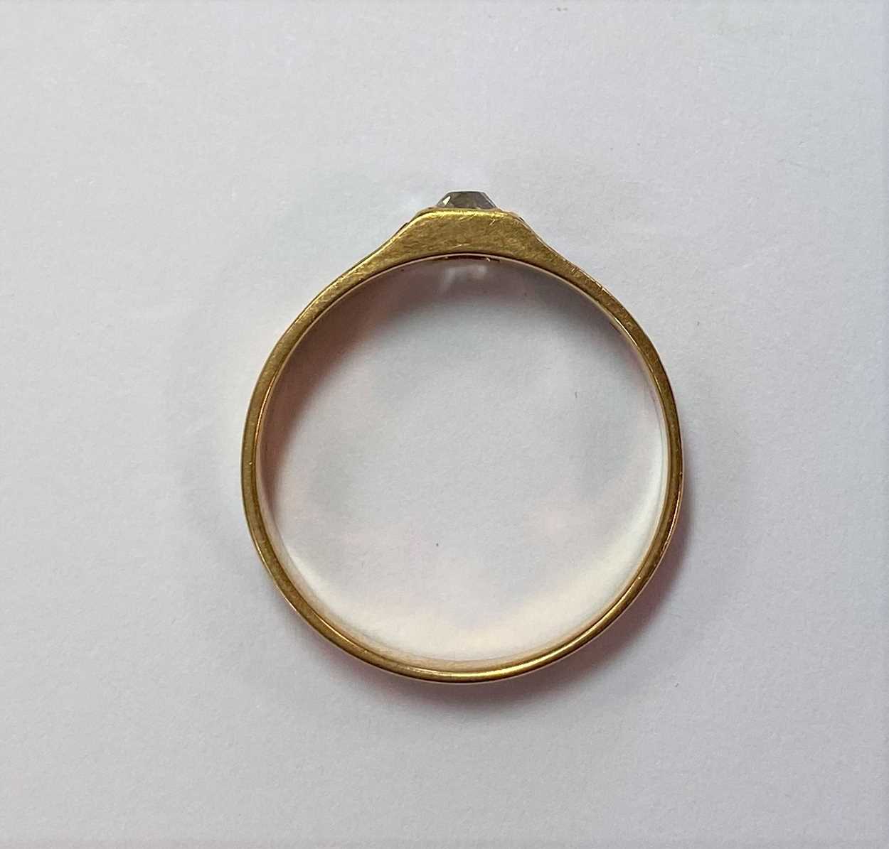 A diamond and black enamel memorial ring, - Image 4 of 6
