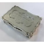 A Victorian silver table snuff box,
