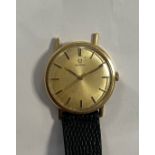 Omega – A gentleman’s 9ct gold wristwatch,