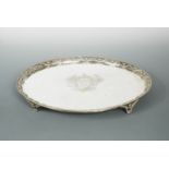 An 18th Century George III silver gallery tray,