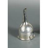 A George III silver wine funnel,