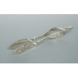 A pair of Victorian silver sandwich tongs,