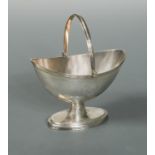 A George III silver swing handled sugar basket by Henry Chawner,