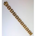 An Italian made brick link bracelet,