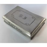 A Victorian silver table snuff box by Nathaniel Mills,