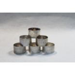 A set of six 20th Century silver napkin rings,