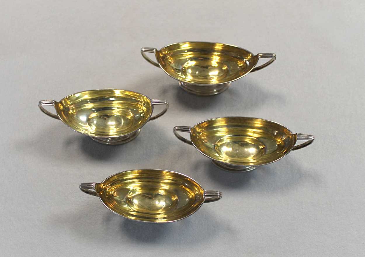 A set of four George III silver salts, - Image 2 of 4