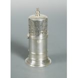 A Victorian silver sugar caster,