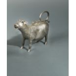 An unusual (probably) continental metalwares cast cow creamer,