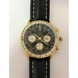 Breitling - A gentleman's gold plated on stainless steel 'Navitimer' wristwatch,