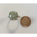 An important single stone diamond ring,