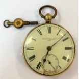 Creighead & Webb, London - A Victorian 18ct gold open-faced pocket watch,