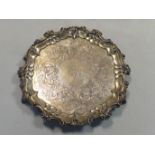 A Victorian silver salver,