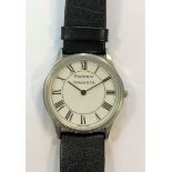 Tiffany - A gentleman's stainless steel 'Portfolio' wristwatch,