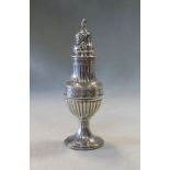 A George III silver spice caster,