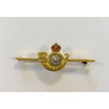 A military sweetheart bar brooch by Garrard & Co,