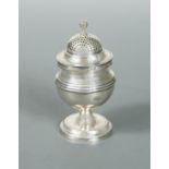 A George IV silver spice caster by William Bateman,