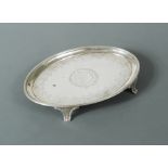 A George III silver teapot stand,