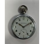 Jaeger Le Coultre – A base metal military issue open-faced pocket watch,