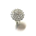 A modern diamond cluster ring,