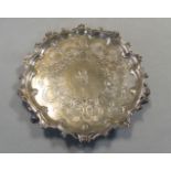 A Victorian silver salver,