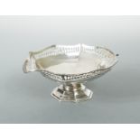 A George V silver bon bon dish,