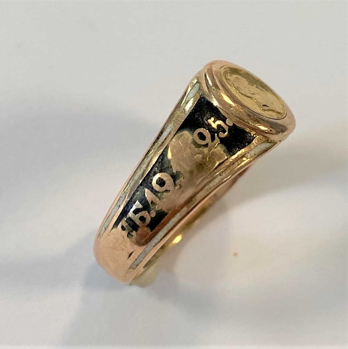 A 19th Century mourning ring in remembrance of Tsar Alexander I Emperor of Russia, - Image 3 of 6