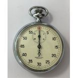 Breitling - A chrome plated nickel cased hand held timer,