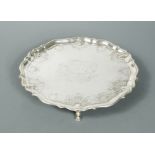 A George II silver salver,