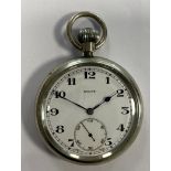 Rolex – A base metal military issue open-faced pocket watch,