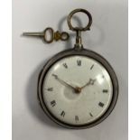 James How, Bromley - A George III silver pair cased pocket watch,