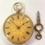 Dimier Frères & Cie - A Victorian lady's Swiss 18ct gold open-faced pocket watch,