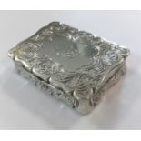 A Victorian silver vinaigrette of unusually large size,