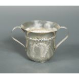 An early George III silver porringer,