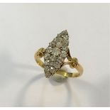 A Victorian diamond cluster ring,