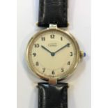 Cartier - A gentleman's vermeil 'must de Cartier' wristwatch,