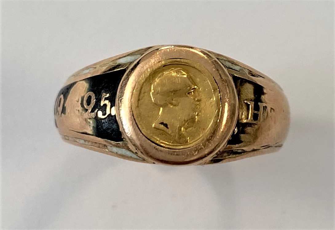 A 19th Century mourning ring in remembrance of Tsar Alexander I Emperor of Russia, - Image 2 of 6
