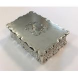 A Victorian silver table snuff box,