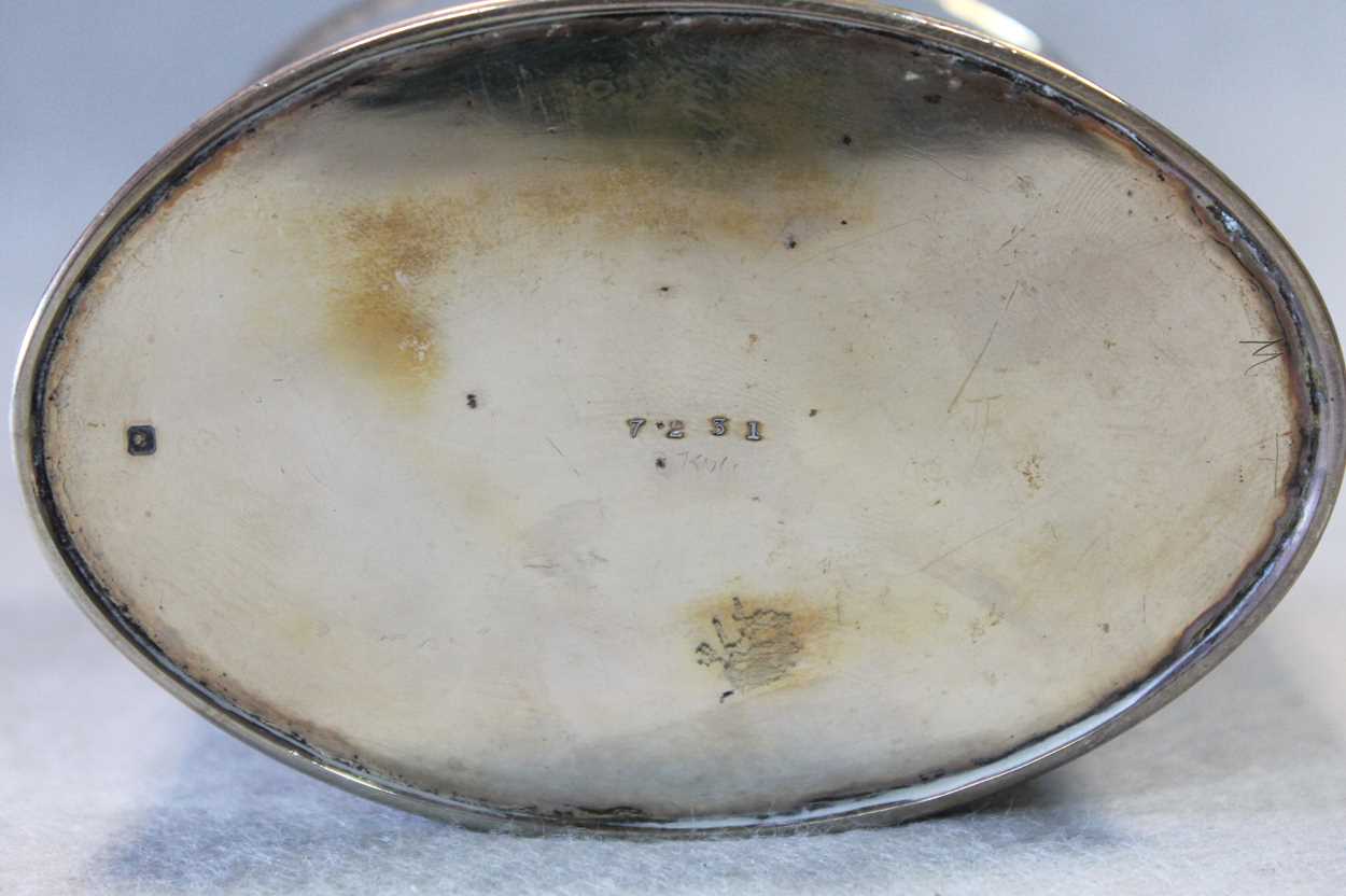 A George V silver tea caddy and caddy spoon, - Image 7 of 9