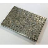 A Victorian silver card case by George Unite,
