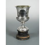 A William IV silver trophy cup and stand,