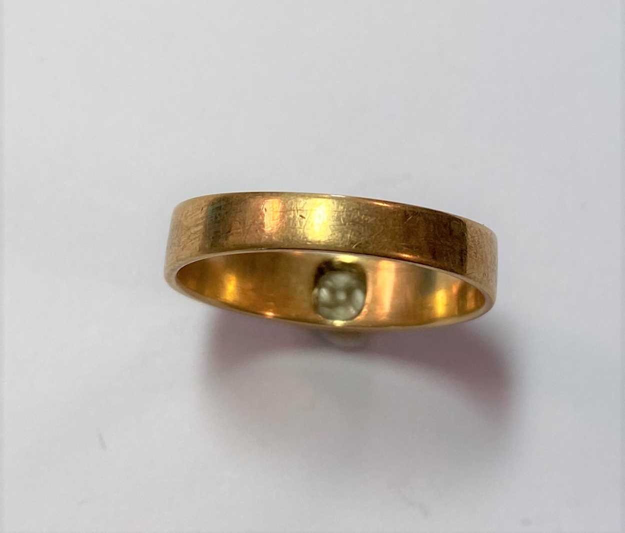 A diamond and black enamel memorial ring, - Image 5 of 6