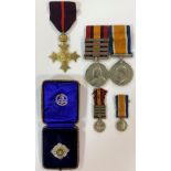 A medal set belonging to Major William Sullivan Gosling with two additions,