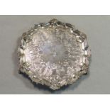 A Victorian silver waiter,