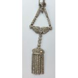An art Deco diamond pendant necklace,