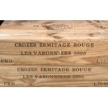 Crozes Ermitage Rouge Les Varonniers 2000, Chapoutier, 12 bottles in two wooden casesCondition