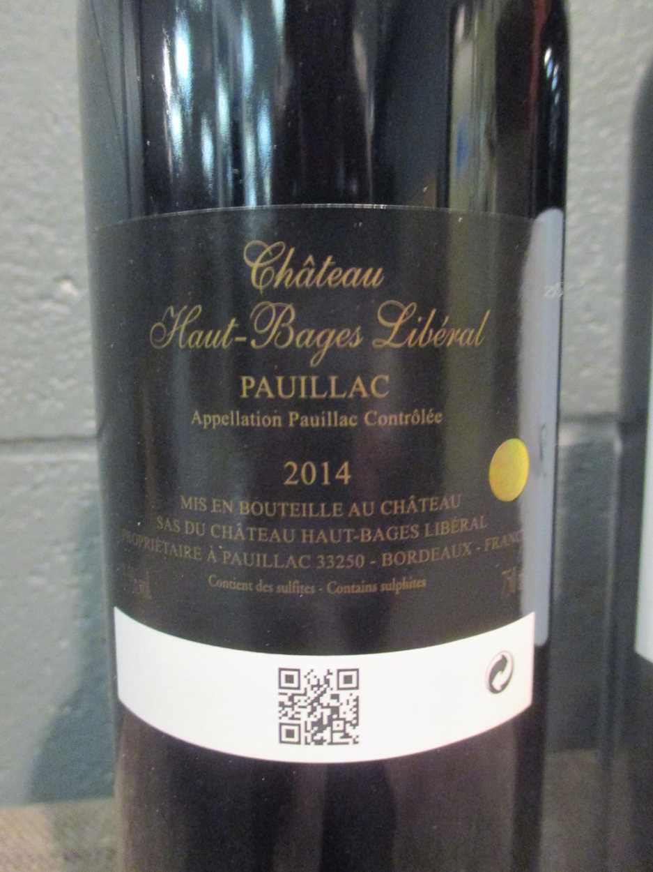 Chateau Haut Bages Liberal, Pauillac 5eme Cru 2014, 6 bottles - Image 3 of 3