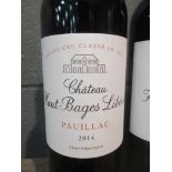 Chateau Haut Bages Liberal, Pauillac 5eme Cru 2014, 6 bottles