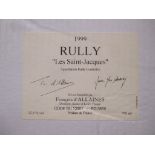 Rully Les St Jacques 1999, Francois D'Allaines, 12 bottlesCondition report: removed from storage