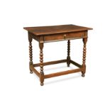 An oak side table, 17th century,